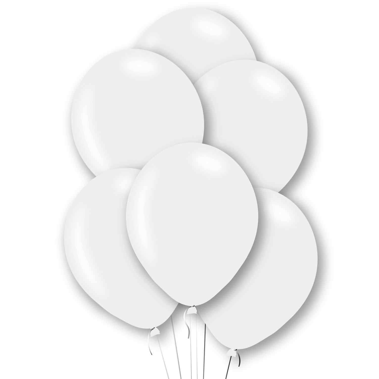 Amscan 9912718 Rtl Balloon Pk10 27Cm White- 6 Pack