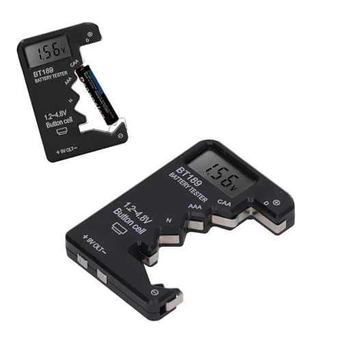 Uniwersalny tester baterii, mały kontroler baterii do baterii guzikowych C, AA, AAA, D, N, 9 V, 6F22, 1,5 V, 3 V