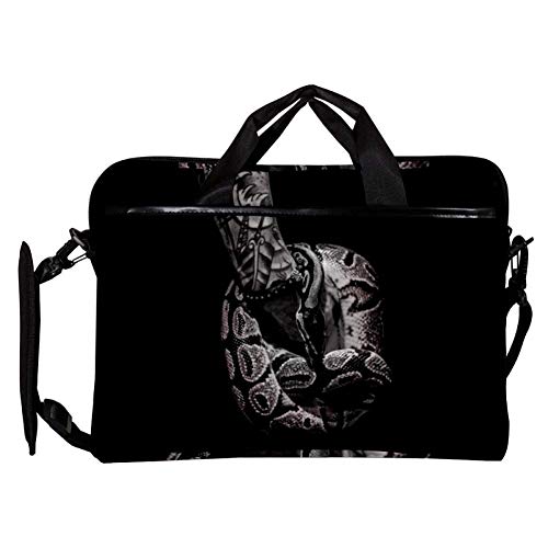 Sacoche ordinateur 14 pouces bandoulière sac pc portable motif python - 3