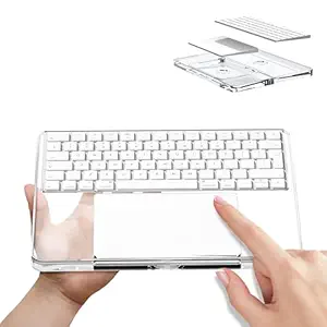 Transparent Acrylic Keyboard and touchpad Tray pad, Suitable for Apple Magic Keyboard and Apple Magic touchpad, Comfortable to Relieve Wrist Pain Hand Rest (excluding Keyboard and touchpad)