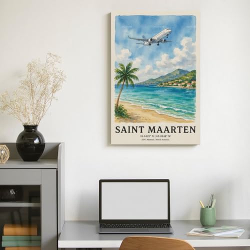 Poster Saint Maarten aquarelle pour sublimer un mur vide - 6