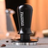 58.5mm Espresso Tamper Coffee Tamper: Espresso Press with Calibrated Spring Loaded - 30lb Espresso Hand Tamper - 100% Stainless Steel Flat Base Fits for 54mm Portafilter Basket