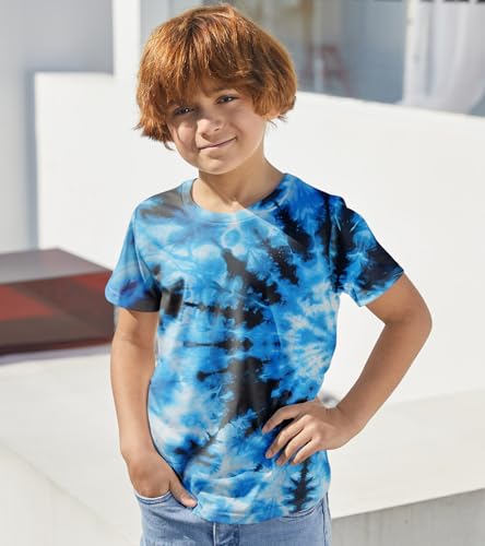 Image of Boys Tie Dye Shirt Size 4-14 Hippies Senior Rainbow Tees T Shirts for Kids | Tees T shirts for Kids