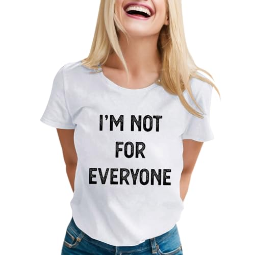 Camisetas sarcásticas para mujer con refranes divertidos, camisetas gráficas novedosas para mujer, blanco, M