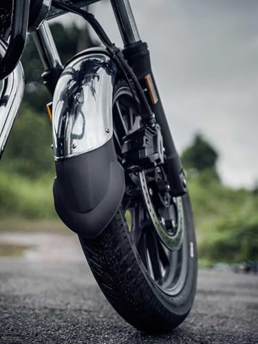 Image of Front Fender | Mudguard Extender | Mud Flap for H-onda CB350 Hness (Plastic) (Black, Pack of 1)
