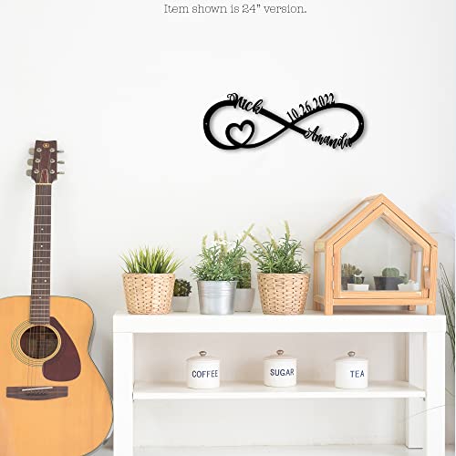 Poem Studio UVC-272 Personalized Love Infinity Metal Sign Names Wedding Date thumb #1