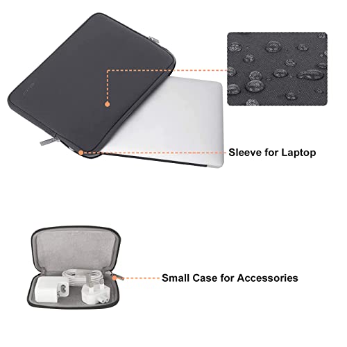 Image of MOSISO Laptop Case 13 inch, 13 inch Laptop Sleeve Bag Compatible with MacBook Air 13 M4 M3 M2 M1 2025-2018 / Pro 13 M2 M1 2025-2016, Neoprene Computer Sleeve Bag with Small Case, Space Gray