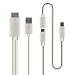 MHL Micro USB to HDMI Cable,Pinyuan MHL Kit Universal MHL Micro USB to Male HDMI Cable 6.5 Feet/2M 1080P HDTV Adapter only for Samsung Galaxy S5 S4 S3 (white)