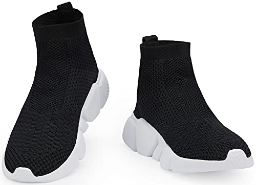 Image of Santiro Men's Running Shoes Breathable Knit Slip On Sneakers