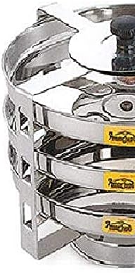 Tabakh DC-103 3-Plate Stainless Steel Dhokla Stand, Small, Silver image 5