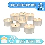 Stonebriar 100 Count White Unscented Smokeless Long Burning Tea Light Candles with 6-7 Hour Burn Time - Image 3