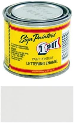 Lettering White Pinstriping Lettering Enamel Paint, 1/4 Pint