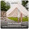 Sonisk Pulse | Battery Powered Electric Toothbrush | Portable Travel Size with Antimicrobial Sonic Technology | 1x Battery, 2X Brush Heads, 1x Travel Case Included (Rose Gold)