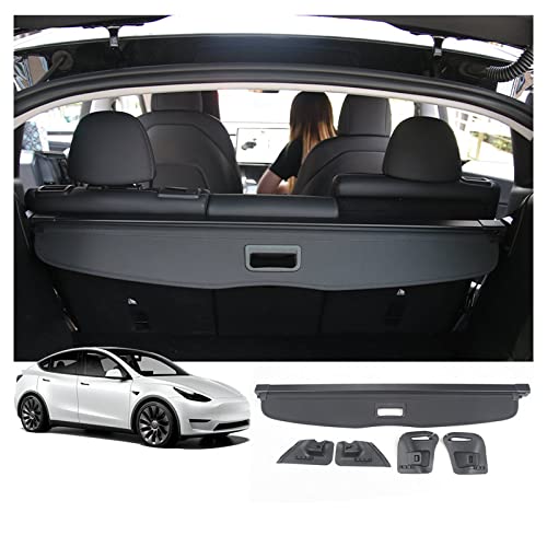 Pantalla Cubierta de Carga Retráctil para Tesla MODEL Y 2021, Maletero Protector de Sombra Equipaje Panel de Protectora de Seguridad Cover