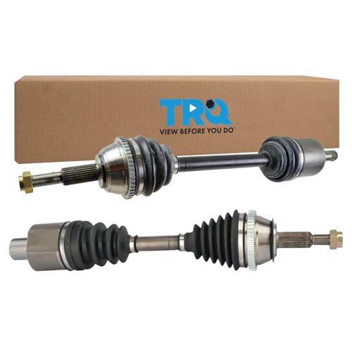Image of TRQ Front Driver and Passenger Side CV Axle Assembly Set 2 Piece Compatible with 1996 Ford Taurus G GL LX 1997-2003 Taurus 1986-1995 Mercury Sable 1988-1994 Lincoln Continental