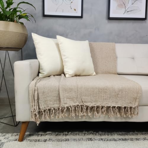 Manta Para Sofá Gigante Decorativa Protetora 2,30 x 1,40 Cor:Caramelo