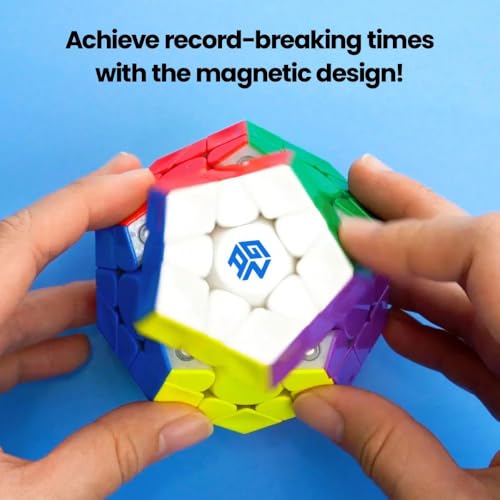 Image of GAN Megaminx V2 Magnetic Speed Cube | MagLev, 160-Point Ball-Core & UV Coated Finish | Omnidirectional Auto-Alignment 15 & 36 Customization Settings, Black