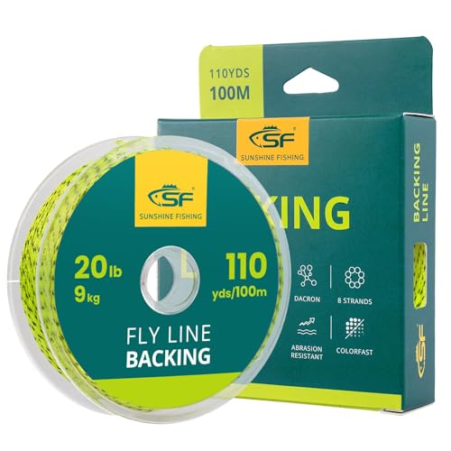 SF Fly Line Backing for Fly Fishing Braided 20/30LB Polyester Trout Salmon