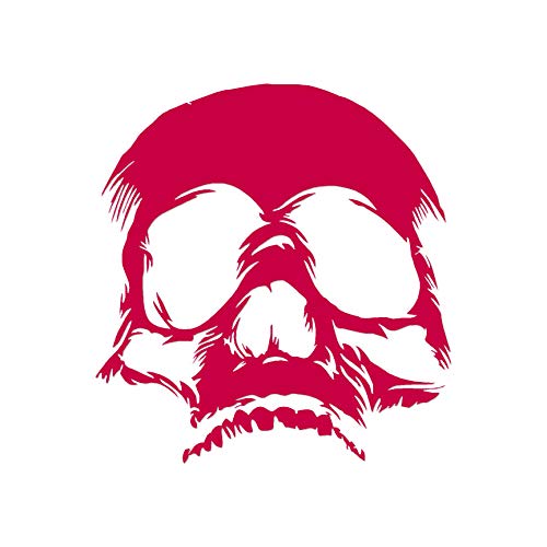 Image of Skull Bones Skeleton - Vinyl Decal Sticker - 5.75 inch x 6.25 inch - Red