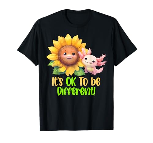 Lindo Axolotl Anime Kawaii Pastel Axolotl Girasol Camiseta