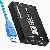 VIXLW Video Capture Card, 4k HDMI to USB 3.0 Video Capture Device, HD 1080p 60FPS Game Capture Card for Streaming/Teaching/Meeting on OBS, Work with PS4/PS5/Xbox/PC/Mac Linux Android Windows 10/11