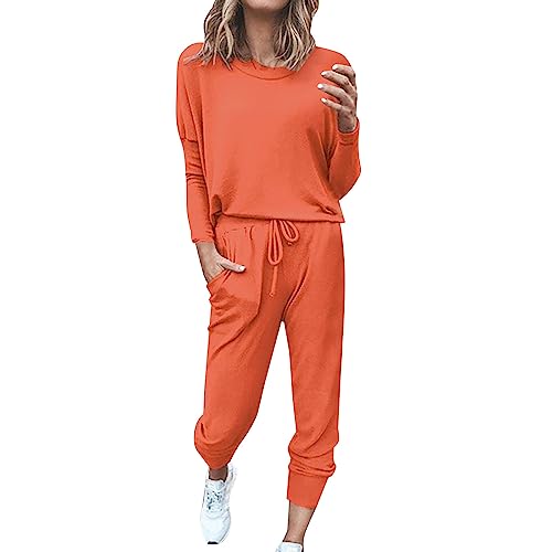 2 Piece Sets for Women Fall Long Sleeve Matching Sweat Sets Pant ...