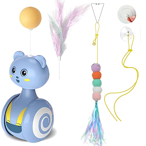 Yang Xin.Style Katzenspielzeug Puzzle Ball, Spielzeug Katzen Tumbler Ball, Interaktives Katzenspielzeug,Katzenspielzeug Automatik, Tumbler 360° drehbar Cover