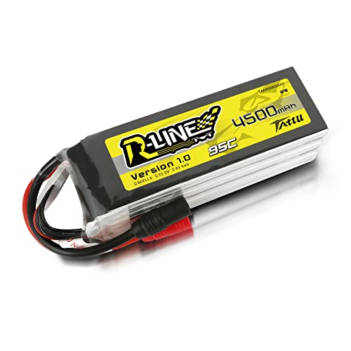 Tattu 6S Batterie Lipo 4500mAh 22.2V 95C Batterie avec connecteur AS150 Connection,pour FPV Racing UAV Drone X8 FPV Cinelifter