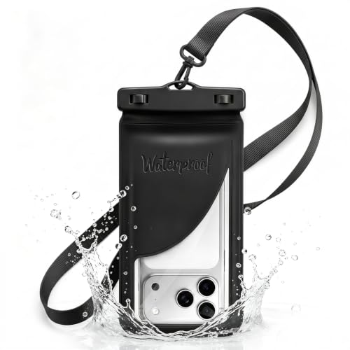 Vsagier Waterproof Phone Pouch for iPhone 17 16 15 Pro Max IPX8 Black-8.3