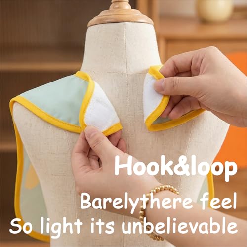 Image of SNOWIE SOFT Sleeved Bib Baby Bib with Pocket, Toddler Bib, Smock, Washable and Lightweight Waterproof Fabric, Fits Bibs for Baby 6 Months+