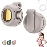 Portable Silent Mini Bladeless Fan Clip On,Small Whirlwind Bladeless Clip Fan,Adjustable 3-Speed Suspended Waist Fans,360° Rotatable,Hands-Free Neck Fan,For Outdoor,Office,Travel Accessories (White)
