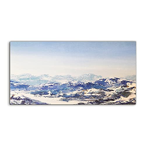 Art mural de luxe photo acryl montagnes d'hiver 120x60cm