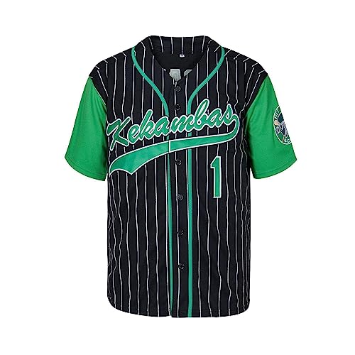 Kekambas Youth Dewayne Warren Jarius 'G-Baby' Jerseys Evans 1 Hardball Movie Kids Baseball Jersey Stitched Black Size S Kekambas Youth Dewayne Warren Jarius 'G-Baby' Jerseys Evans 1 Hardball Movie Kids Baseball Jersey Stitched Black Size S - Image 2