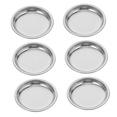 POPETPOP 6pezzi Porta Bustine Tè in Acciaio Inossidabile Vassoio Raccogligocce Rotondo Per Filtri Tisane Con Supporto Antigoccia Facile Da Pulire e Resistente