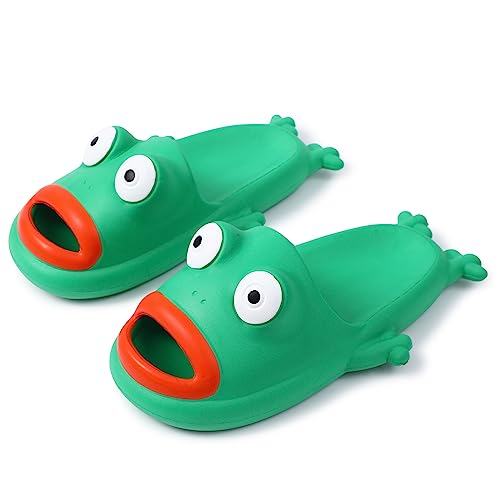 Frog Slippers Man Funny Fish Sandals Frog Sandals Beach Pool Shower Bass Shoes Cartoon Flip Flops Slides