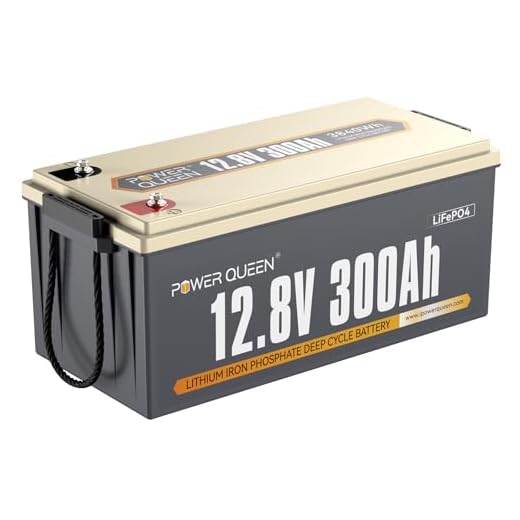 Power Queen 12.8V 300Ah 3840Wh LiFePO4 Battery, Built-in 200A BMS, Lithium Battery 2560W Power Output, Up to 15000+ Deep Cycles, 10-Year Life, Perfect for Solar, RV, Marine, Off-Grid