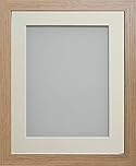 Frame Company Allington Range Beech Picture Photo Frame with Ivory Mount Mount, 14x11 for pic size A4 * Choice of Sizes* Fitted with Glass