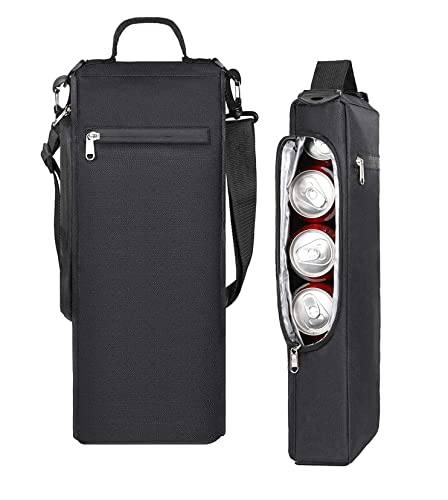 JERN® Bolsa enfriadora – Enfriador de cerveza aislado con capacidad para un paquete de 6 latas o dos botellas de vino