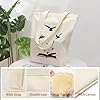 AILOONG Canvas Tote Bag Open Book Flock Of Birds Learning Library 12 oz thick fabric Replaces school bag 35x40cm Large #2