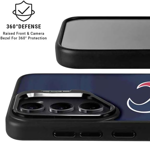 Skinit Kickstand Phone Case Compatible with Galaxy S25 - Officially Licensed NFL Houston Texans Design