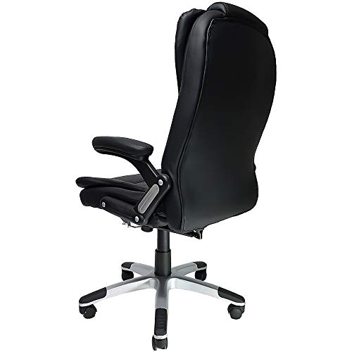 Cadeira Presidente Confort em Couro PU Giratória Preto, Mymax, 25.009121, Preto