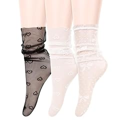 3 Pack- Black, White Heart and Bow