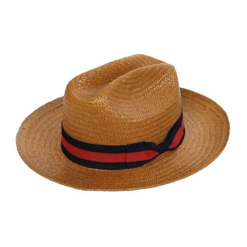Chapeau de paille d'été hommes protection solaire anti-UV respirant