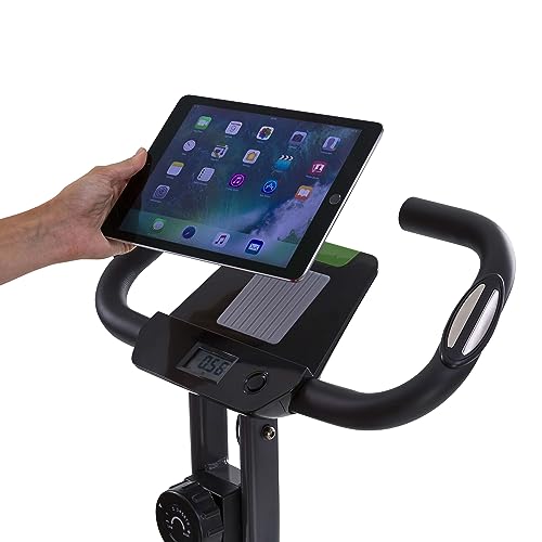 Tunturi Cardio Fit B20 X Bike Hometrainer, fiets, inklapbaar, fitnessfiets, hometrainer, fietstrainer met lcd-scherm en tablethouder, zwart - Afbeelding 4