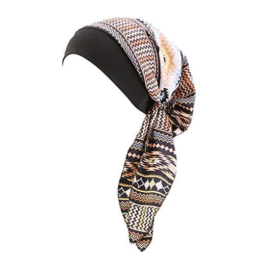Chemo Turban Damen Falten Schlafhut Headwrap Elastic Weich Soft Verknotet...
