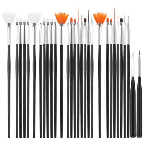 AOZUO 30 Pièces pinceau cuisine,pinceau patisserie,pinceau alimentaire patisserie pinceau de cuisine pinceaux de décoration de gâteaux fournitures de boulangerie pour la peinture fondant biscuits