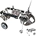 Arfobug 犬用車椅子 4輪フルサポート 調節可能な犬用車椅子、小型、中型、大型の障害犬用の移動サポート、犬用動物ヒップサポートブレース