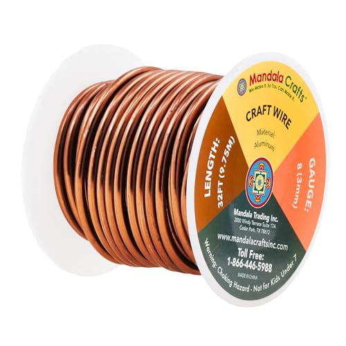 image for Mandala Crafts 8 Gauge Anodized Aluminum Craft Wire for Jewelry Making