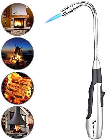Larruping Torch Lighter Candle Lighter Butane Lighter 360 ° Refillable Safe Swivel Jet Flame Lighter Gas Windproof Refillable Fireworks Outdoor Fire Lighter For Kitchen Barbecue Fireplace Camping (20)