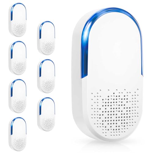 Repelente ultrasónico de plagas para interiores, ratones, roedores, ratas, mosquitos, arañas, cucarachas, repelente de insectos, ultrasonido, para el hogar, sótano, ático, garaje, enchufe electrónico